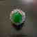 Anniversary Ring Imperial Jade/Diamond 7.53Ct 14k W/g - 2