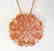 Creation Diamond Scallop Pendant .39Ct 18k R/g Overlay