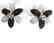 Creation Diamond W-B Earrings 7.98Ct 18k W/g Overlay - 2