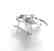Creation Diamond W-B Earrings 7.98Ct 18k W/g Overlay - 3