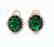 Creation Green Tourm Dia-Earring13.68Ct 18k R/g Overlay