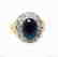Blue Sapphire Diamond Ring 2.22Ct 18k W/g