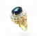 Blue Sapphire Diamond Ring 2.22Ct 18k W/g - 3