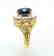 Blue Sapphire Diamond Ring 2.22Ct 18k W/g - 4