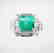 Natural Emerald Diamond Ring 4.74Ct 14k W/g - 2