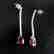 Pink Tourmaline: 4.23CT Diamond: .52CT Earrings14k W/g - 2