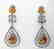 Earring Citrine- Creation Dia:24.72Ct 14k W/g Over