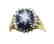 Blue Star Sapphire Ring: 3.57Ct: Dia.50Ct 14k Y/g