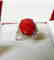 Anniversary Ring Diamond Red Coral 6.46Ct 14k W/g - 2
