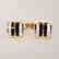 Men Cufflink Stainless Mother Pearl Onyx 18k Y/g Over