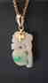 Natural Caved Mango Fruit Jade A+ Pendant 14k Y/g - 2