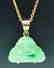 Maitreya Buddha pendant Jade Size L15x W 15mm 14kY/g - 2