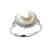 Akoya Pearl: 8mm/Diamond.10Ct Ring14k W/G - 3