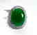 Creation Diamond/ Green Onyx 18. Carat 18k W/G Over