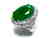 Creation Diamond/ Green Onyx 18. Carat 18k W/G Over - 4
