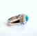 Creation Diamond Turquoise Ring 4.60Ct 18k W/g Overlay - 3