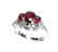 Ruby ring 1.10Ct & Diamond .20Ct 14K W/g - 3