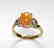 Mexican Opal Ring: 1.57 Ct Dia: .10 CT 14k Y/G