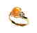 Mexican Opal Ring: 1.57 Ct Dia: .10 CT 14k Y/G - 2