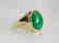 Man's Jade Ring Diamond: .20Ct/Jade 9.26Ct 14k Y/g - 3