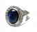 Man's Sapphire, Diamond Ring 4.75Ct 14k W/g - 2