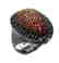 Ring Garnet/Orange Sapphire 3.10Ct 18k B/g Overlay - 2