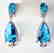 Creation Diamond/Blue Topaz Ear 59.09Ct 18k W/g Overlay - 2