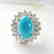 Natural Turquoise Diamond Ring 5.22Ct 14k W/g