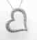 Creation Diamond Heart Pendant 1.20ct 18k W/g Over - 2