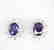 Creation Diamond/Tanzanite Earrings 6.18Ct 18k W/g Over