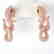 Creation Diamond Snake Earrings 6.57Ct 18k R/g Overlay - 2