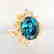 Ring Natural London Blue Topaz Diamond 3.64Ct 14k Y/g - 2