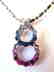 Sapphire Multi Color Diamond Pendant 1.06Ct 14k W/g - 2
