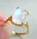 Natural Moonstone Ring 6.15Ct 14k Yellow Gold - 4