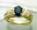 Blue Sapphire: 1.05CT, Diamond: .25CT Ring 14k Y/g