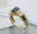 Blue Sapphire: 1.05CT, Diamond: .25CT Ring 14k Y/g - 3