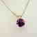 Pendant Amethyst Round 1.34Ct 14k W/g
