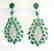 Creation,Diamond&Emerald Earri 14.53Ct 18k W/g Overlay
