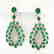 Creation,Diamond&Emerald Earri 14.53Ct 18k W/g Overlay - 2