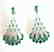 Creation,Diamond&Emerald Earri 9.49Ct 18k W/g Overlay - 2