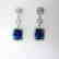 Creation Diamond/Sapphire Earring 10.36Ct 18k W/g - 2