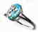 Swiss Blue Topaz Diamond Ring 4.88Ct14k W/g - 3