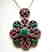 Multi-Color Pendant 8.12 Carat 18k Overlay
