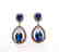 Creation Diamond/Sapphire Earrings 11.76Ct 18k W/g Over