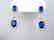 Creation Diamond/Sapphire Earrings 11.76Ct 18k W/g Over - 2
