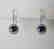 Creation Diamond/Tanzanite Earring 3.78Ct 18k W/g Over