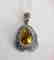 Amber Pendant 36.21 Carat 18k R/g Overlay