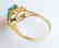 Ring Natural Blue Topaz Diamond 3.70Ct 14k Y/g - 2