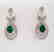 Creation Diamond/Green Garnet Earring 5.50Ct 18k W/g