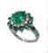 Anniversary Emerald Diamond Ring 4.31Ct 14k White Gold - 2